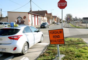 Szeged, forgalom, közlegedés, Stop tábla, Cserepes sor