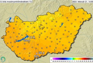 Országos melegrekord 2023 február