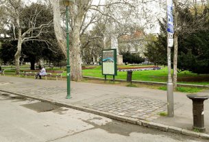 Szeged, újságos bódé, Széchenyi tér, belváros