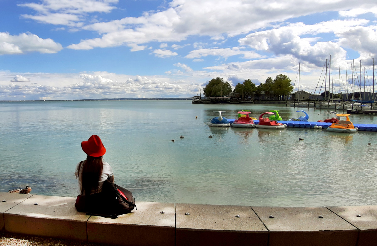 Balatonfüred, Balaton, part, nyár, turizmus, nyaralás