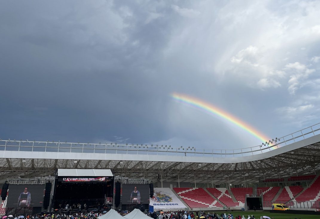 Szivárvány Debrecen fölött