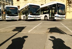 Szeged, Volánbusz, elektromos busz, közlekedés, tömegközlekedés, utazás, bemutató, Széchenyi tér