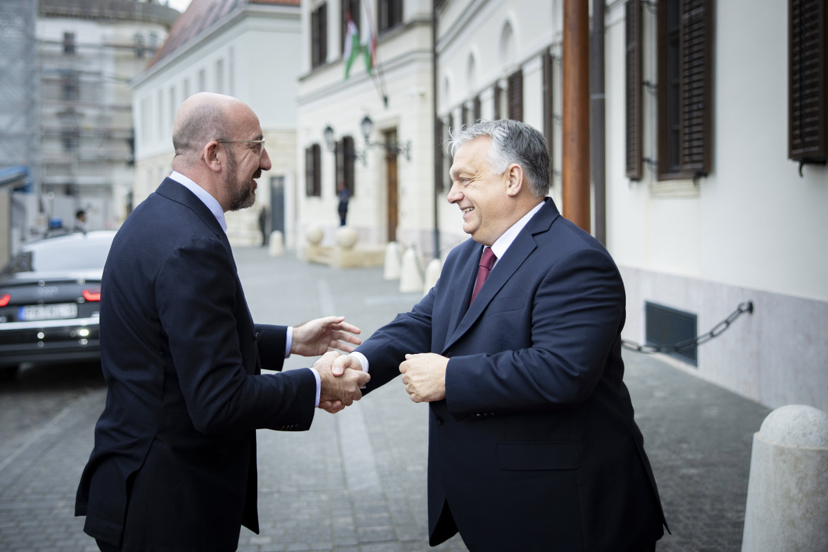 Charles Michel és Orbán Viktor