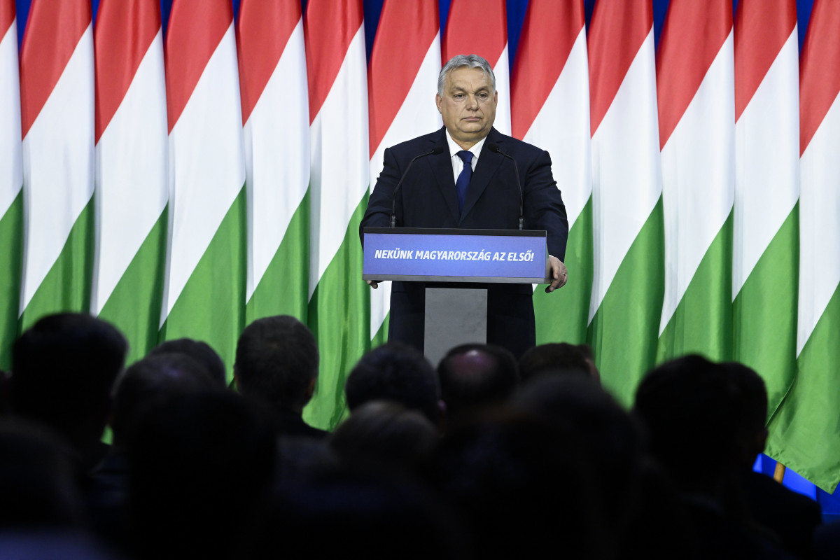 Orbán Viktor évértékelő beszéde a Várkert Bazárban