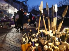 Szeged, Szent István tér, télbúcsúztató, máglya elégették, télbanya, kiszebáb