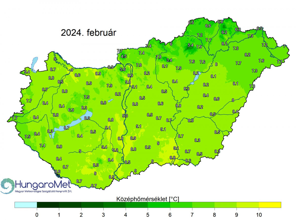 Enyhe február 2024