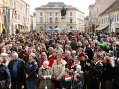 Szeged, Klauzál tér, megemlékezés, március 15, díszünnepség, Botka László