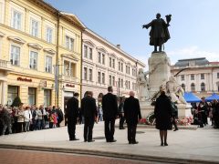 Szeged, Klauzál tér, megemlékezés, március 15, díszünnepség, Botka László