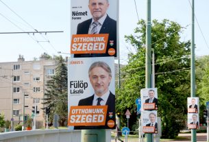 Szeged, Választás, politikai plakát, plakát, Torontál tér