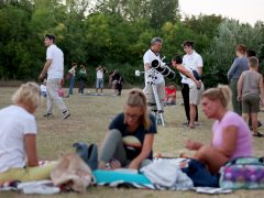 Szeged, Szegedi Csillagvizsgáló, Hullócsillagok Éjszakája, Észlelőrét, csillagos égbolt, távcső, piknik